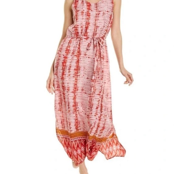 beachlunchlounge Dresses & Skirts - 2/$30 Beachlunchlounge Maxi sleeveless dress.  Pink and red boho design.  Size S